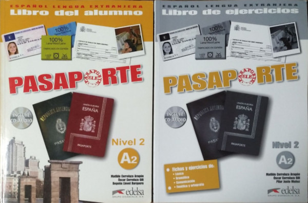 Matilde Cerrolaza Aragón - Óscar Cerrolaza Gili - Begonna Llovet Barquero: Pasaporte Nivel 2 (A2) - Libro del alumno + Libro de ejercicios (2 kötet) antikvár