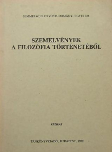 dr. Erdős István: Szemelvények a filozófia történetéből - Kézirat antikvár