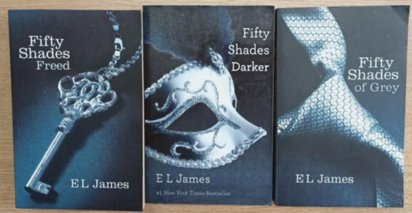 EL James: 3 db Fifty Shades kötet: Fifty Shades Freed - Fifty Shades Darker - Fifty Shades of Grey antikvár