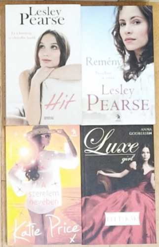Lesley Pearse, Anna Godbersen, Katie Price: 4db romantikus regény - Hit, Remény, Pletykák, A szerelem nevében antikvár