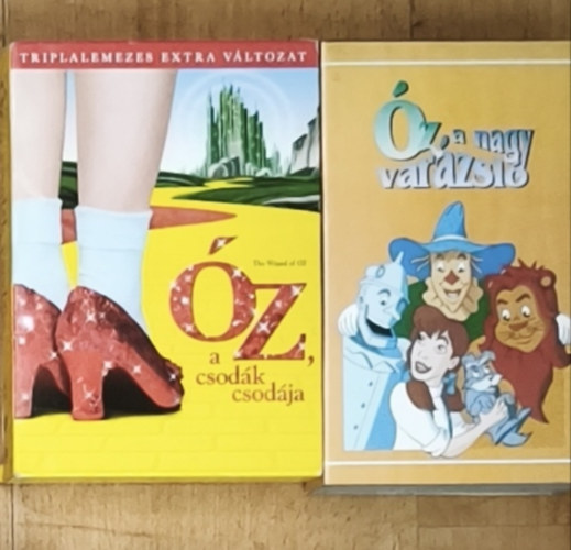 Óz, a nagy varázsló VHS kazetta + Óz, a csodák csodája DVD-Triplalemezes extra változat antikvár