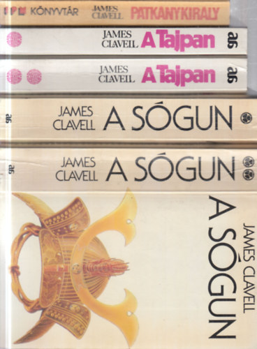 James Clavell: 3 db James Clavell kötet (Patkánykirály + A sógun + A tajpan) antikvár
