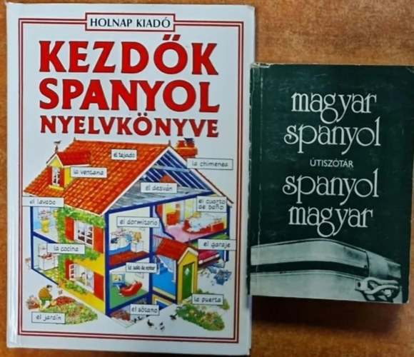 Helen Davis: 2db spanyol könyv:Kezdők spanyol nyelvkönyve+Magyar - spanyol, spanyol - magyar útiszótár antikvár