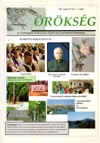 Zsíros Sándor (Szerk.): Örökség 2007. június VI. évf. 1-2. szám antikvár