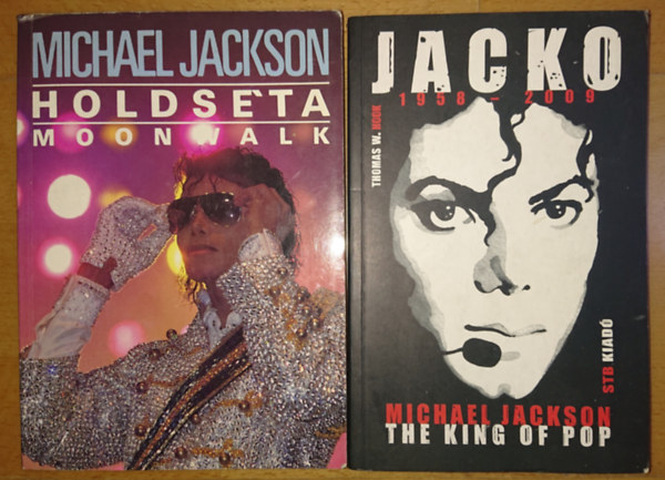 Michael Jackson, Thomas W. Hook: 2 könyv Michael Jacksonról: Holdséta - Moonwalk / Jacko 1958-2009 antikvár