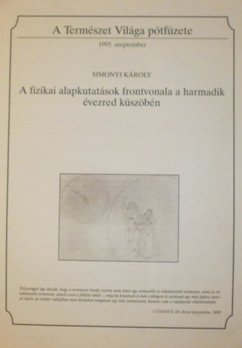 Simonyi Károly: A fizikai alapkutatások frontvonala a harmadik évezred küszöbén könyv