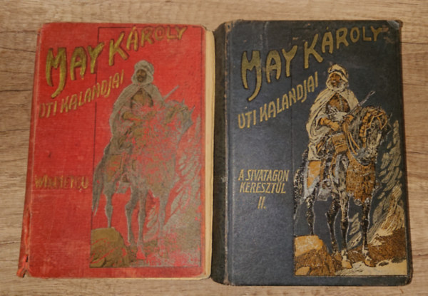 May Károly: 2 kötet May Károly klasszikus, vászonborítós sorozatából: Winnetou I., A sivatagoon keresztül II. antikvár
