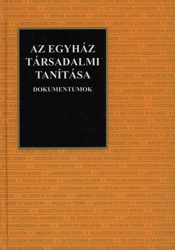 Az egyház társadalmi tanítása könyv