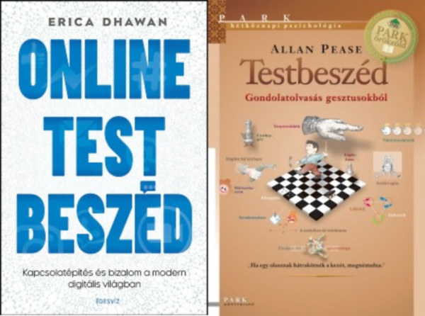 Allan Pease, Erica Dhawan: 2 db könyv testbeszédről: Testbeszéd - Gondolatolvasás gesztusokból + Online Testbeszéd antikvár