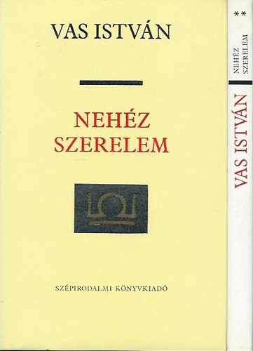 Vas István: Nehéz szerelem I-II. DEDIKÁLT könyv