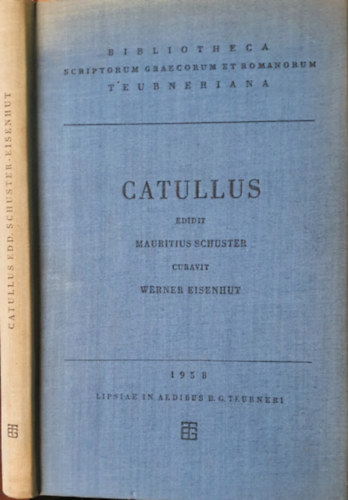 Mauritius schuster, Werner Eisenhut: Catullus (latin) antikvár