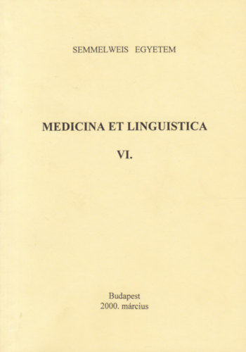 Medicina et Linguistica VI. antikvár