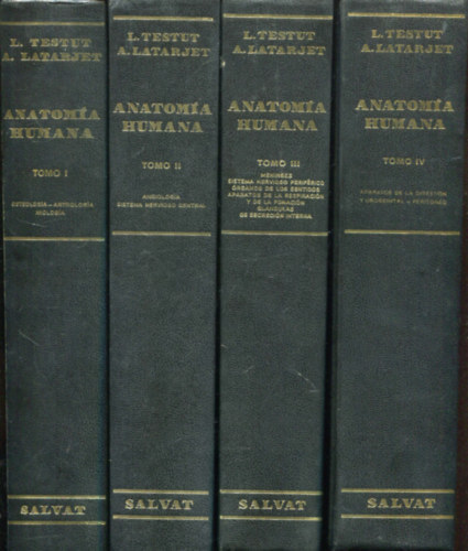 L. Testut - A. Latarjet: Tratado de Anatomía Humana I-IV. antikvár