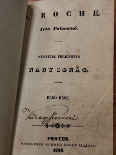 Palzownő: St. Roche antikvár