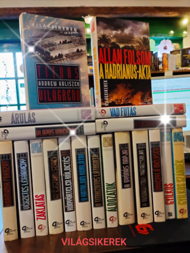 Allan Folsom, Andrew Goliszek, James Grippando, Steve Alten, John Gilstrap, Joseph Finder, Greg Iles, John J. Nance, Lindsey David, Vince Flynn, Lee Child, Jonathan Kellerman, Allan Folson, Archer Jeffrey, Lincoln Child: Világsikerek krimi könyvcsomag 19 darabos KÖNYVMENTŐ AJÁNLAT: A Hadrianus-akta, Titkos világrend, Vad futás, A lázadó Góliát, Árulás, Alapos kiképzés, Harmadik fokozat, Végzetes légörvény, Zaklatás, Az éjszaka színei, Könyörtelen küldetés, A hatalom korlá antikvár