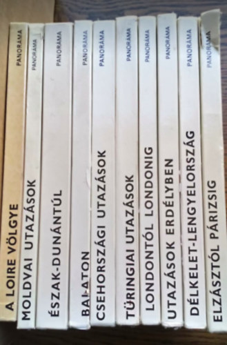Lindner László, Tompos Erzsébet-Czellár Kata, Dr. Gímes Endre, Zákonyi Ferenc, Firon András, Moldoványi Ákos, Mátyás Vilmos, Bács Gyula, Verzár István: 10 db Panoráma "mini" utikönyvek : A Loire völgye - Moldvai utazások - Észak Dunántúl - Balaton - Csehországi utazások - Türingiai utazások - Londontól Londonig - Utazások Erdélyben - Délkelet Lengyelország - Elzásztól Párizsig  könyv
