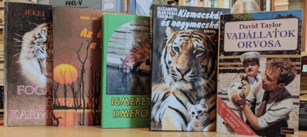 David Taylor, Elizabeth Marshall Thomas, Szinák János · Veress István, Gams Judit - Salamon András, Jékely Endre: 5 db Vadállatok ellátása: Vadállatok orvosa + Kismacskák és nagymacskák + Ismeretlen ismerősök + Az éjszaka a vadaké + Fogakkal és karmokkal antikvár