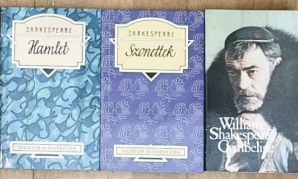 William Shakespeare: 3db William Shakespeare kötet - Cymbeline, Szonettek, Hamlet antikvár