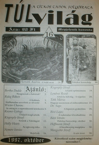 Szűcs Alfréd (szerk.): Túlvilág 16. szám könyv