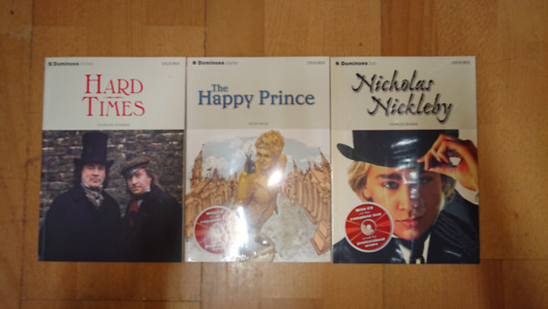 Charles Dickens, Oscar Wilde: 3 klasszikus mű angoltanuláshoz: Nicholas Nickleby (+CD), The Happy Prince (+CD), Hard Times antikvár