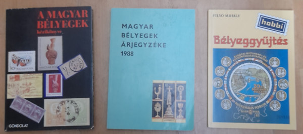 3 db bélyeggyűjtés témájú könyv - Filyó Mihály: Bélyeggyűjtés, Magyar Bélyegek Árjegyzéke, A magyar bélyegek kézikönyve antikvár