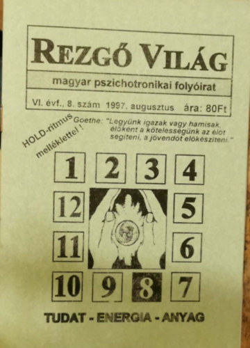 Rezgő Világ - Vi. évf., 8. szám 1997. augusztus antikvár