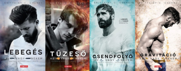 Brittainy C. Cherry, Brittainy C.Cherry: Az vagy nekem / Elements - sorozat 1-4. (Lebegés, Tűzeső, Csendfolyó, Gravitáció) antikvár