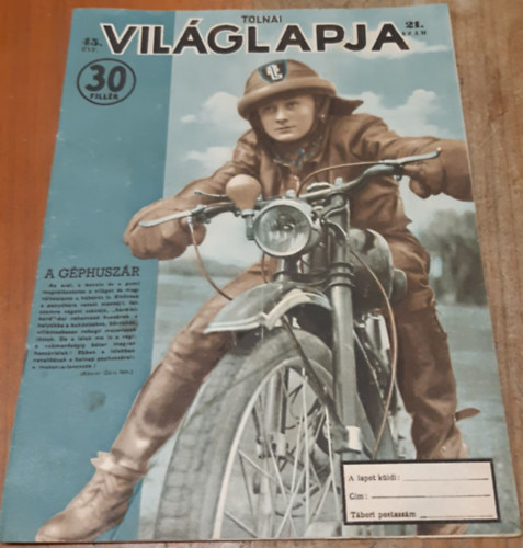 Tolnai Világlapja 45. évfolyam (1943) 21. szám antikvár