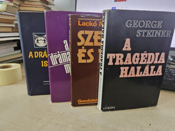 Hevesi Sándor, Lackó Miklós, George Steiner: 4db-os KÖNYVMENTŐ AJÁNLAT: A drámaírás iskolája+ A dráma művészete ma+ Szerep és mű+ A tragédia halála antikvár