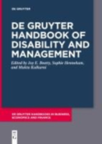 De Gruyter Handbook of Disability and Management idegen