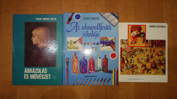 3 művészettel kapcsolatos gyerekkönyv: Játék közben - Művészetről gyerekeknek, Ábrázolás és művésszet, Az akvarellfestés iskolája antikvár