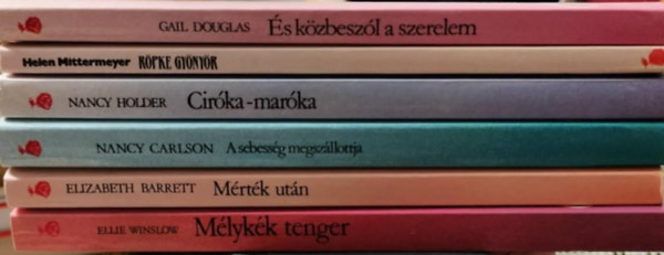 Vörös rózsa szerelmes regények 6db mű antikvár