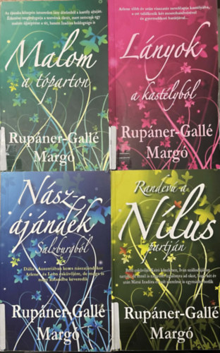 Rupáner-Gallé Margó: 4 kötet Rupáner-Gallé Margó könyv - Nászajándék Salzburgból + Malom a tóparton + Lányok a kastélyból + Randevú a Nílus partján antikvár